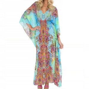 Luli Fama Multicolor Long Caftan